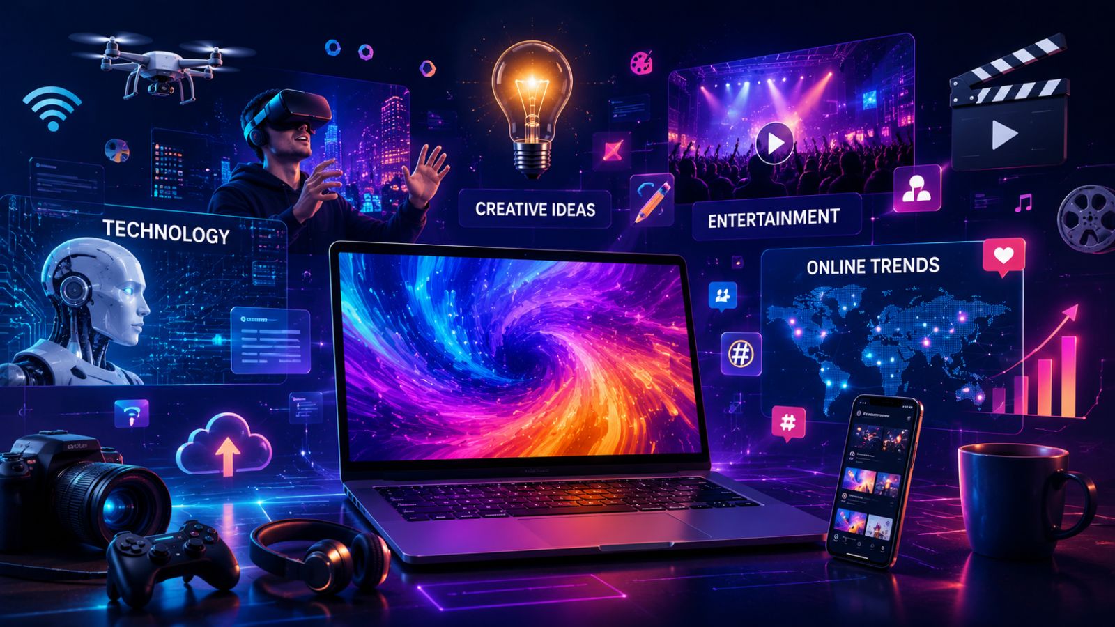 PixelSpinX: Exploring a Modern Digital Space for Creative Ideas, Technology, Entertainment, and Online Trends